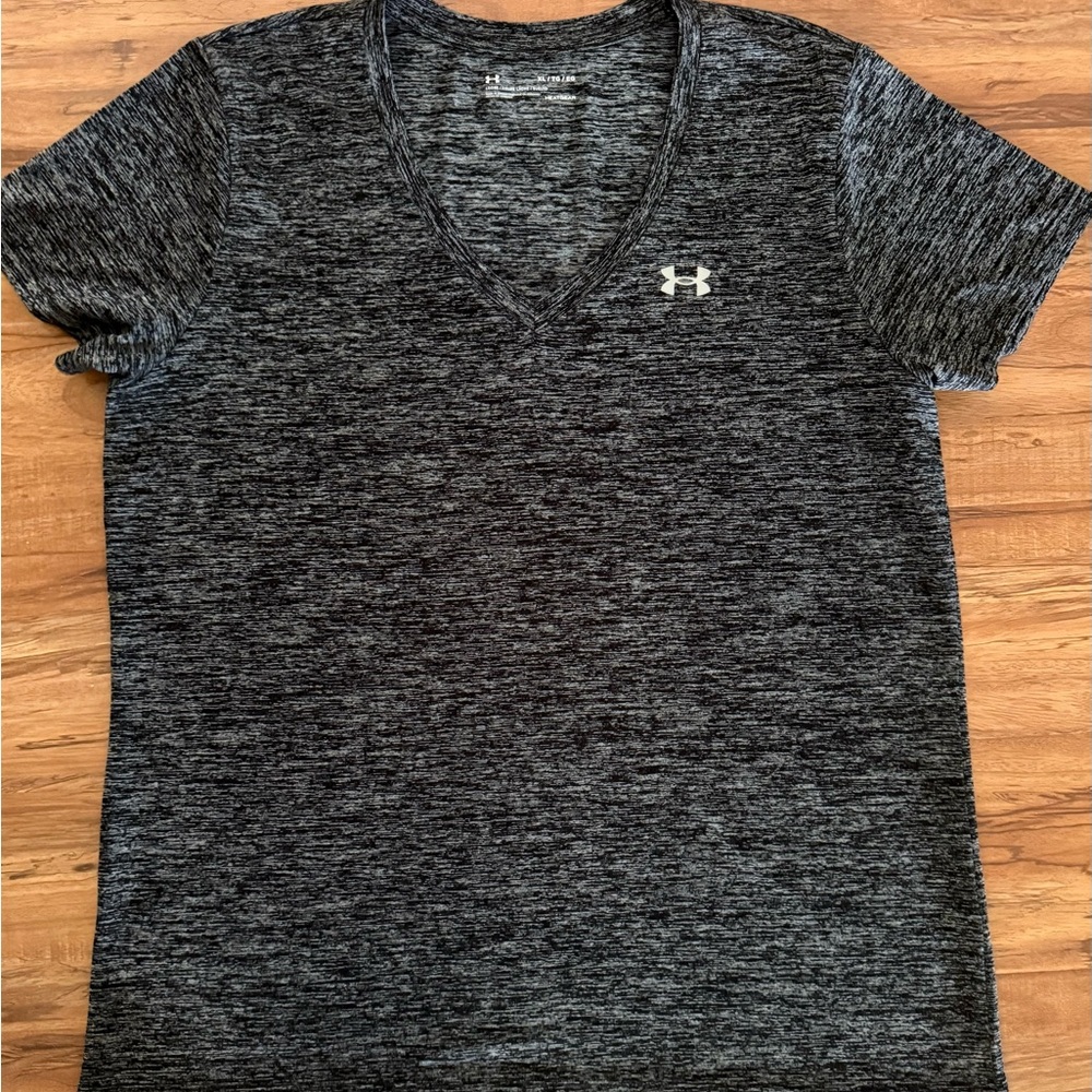 Under Armour Charcoal Heather V-Neck Tee